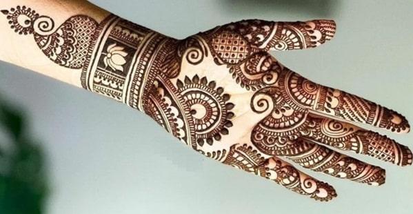 Mehndi designs front hand arabic 