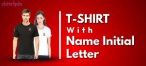 Tshirt with Name Initial Letter-min