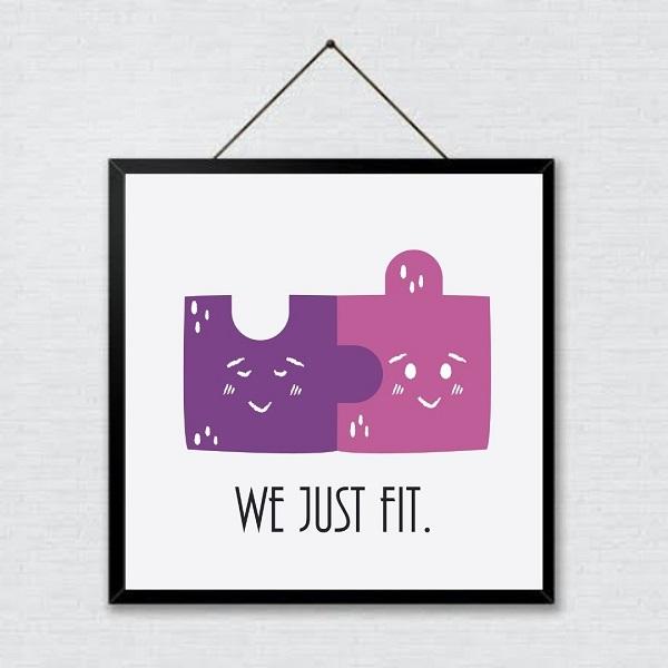We just fit Poster - love wall art - love frames