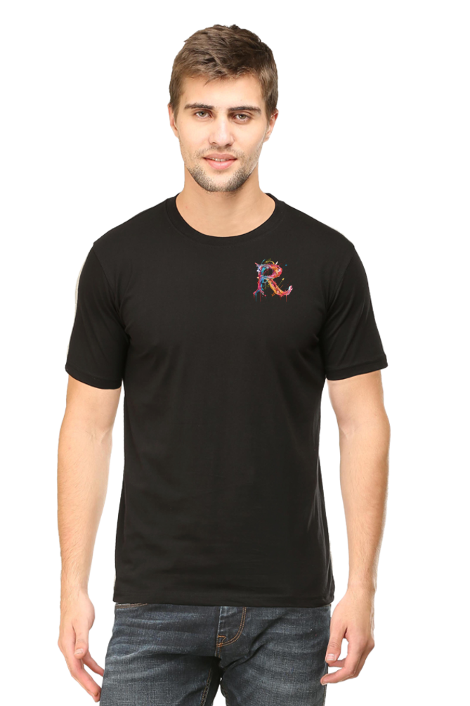 R letter Tshirt White