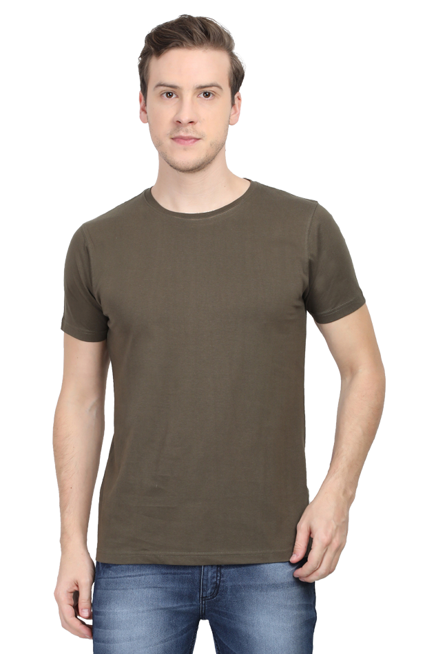 Olive Green Plain T-shirts (No Brand Tag)