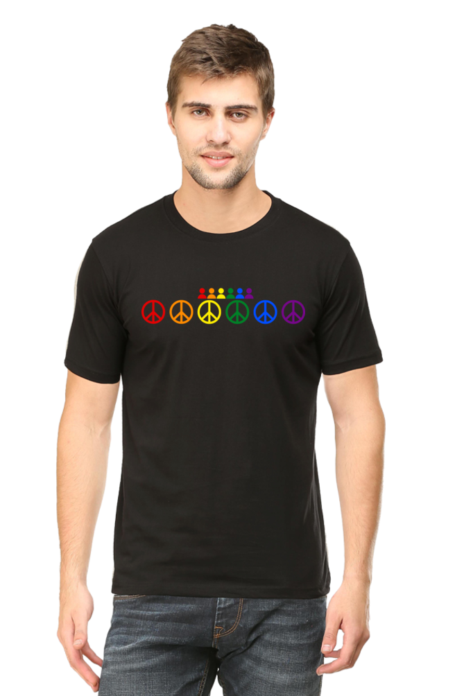 Peace for All LGBTQ Pride Tshirt Golden Yellow
